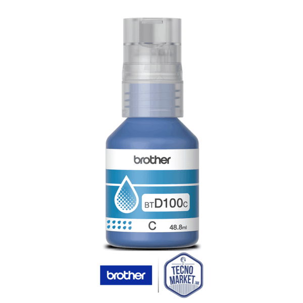 Cartucho de Tinta Brother Original BT-D100C - Cian para Impresoras Brother - Image 3