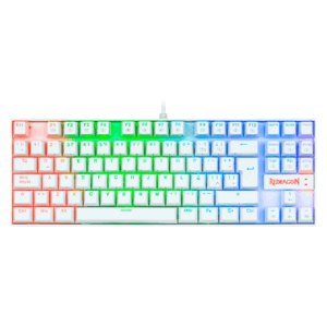 Teclado Redragon Kumara K552 White RGB - Blanco - RGB - Switches Red