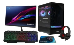 Pc Gamer Compumax Nova Series | AMD Ryzen 7 5700X | 16GB RAM | SSD 512GB M.2 | RTX 3050 6GB GDDR6 | Ref. Líquida 240mm | Fuente 550W + Monitor Compumax Infinity 23.8″ IPS 144Hz + Combo 4 en 1 + Windows 11