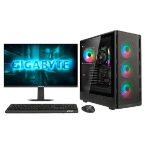 PC de Mesa Gamer EVC Dynamic-A57-17 AMD Ryzen 7 5700G 16GB RAM 1TB SSD Monitor Gigabyte 24" 144Hz + Periféricos y Kaspersky