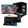 PC de Mesa Compumax CubeX Halcón | AMD Ryzen 7 5700G | 16GB RAM | SSD 512GB M.2 | Ref. Líquida 240mm ARGB | Fuente 850W 80 Plus Bronze + Monitor Compumax Infinity 24″ IPS 144Hz + Combo 4 en 1 RGB + Windows 11