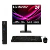 PC de Mesa Mini Compumax AMD Ryzen 5 7430U | 8GB RAM | SSD 500GB + Monitor LG 23.8″ FHD 120Hz + Teclado y Mouse